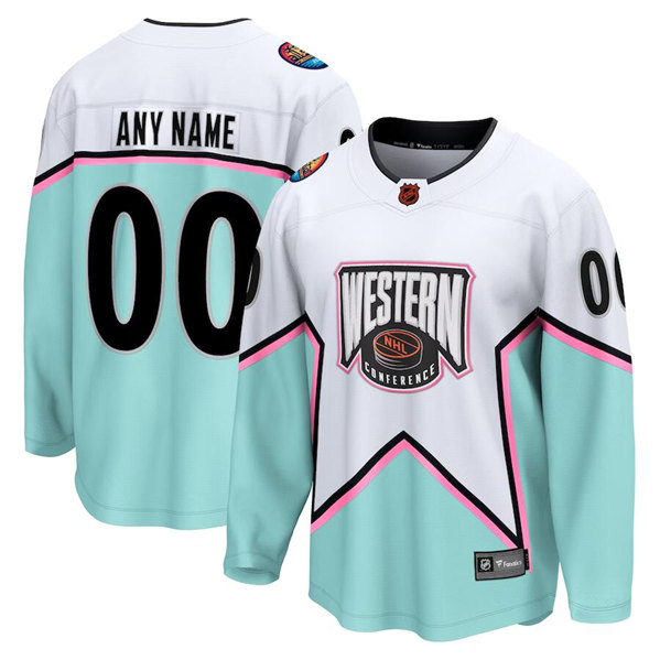 Men's Custom All-Star 2023 Western Conference White Game Logo Jersey