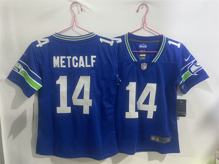 Youth Seattle Seahawks #14 DK Metcalf Royal Throwback Vapor Untouchable Limited Stitched Jersey