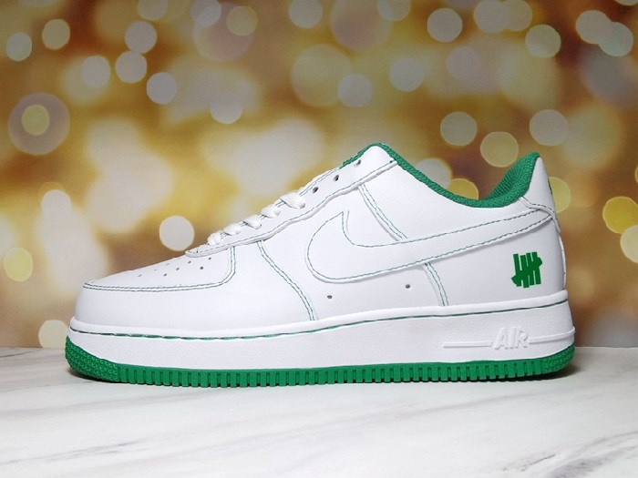 Men's Air Force 1 Low White/Green Shoes 0159