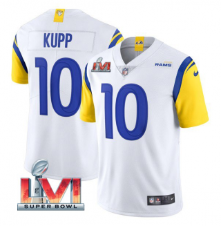 Youth Los Angeles Rams #10 Cooper Kupp 2022 White Super Bowl LVI Vapor Limited Stitched Jersey