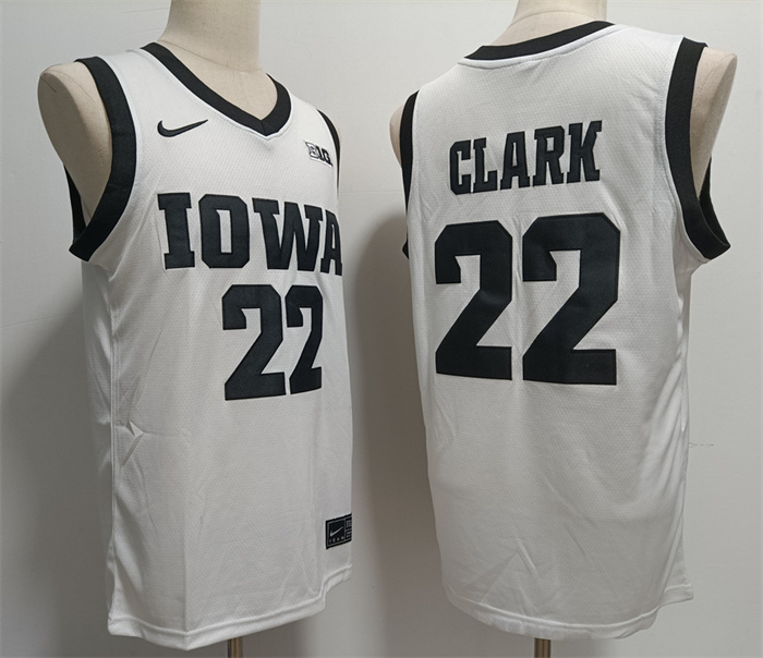 Men's Iowa Hawkeyes #22 Caitlin Clark White Stitched Jersey