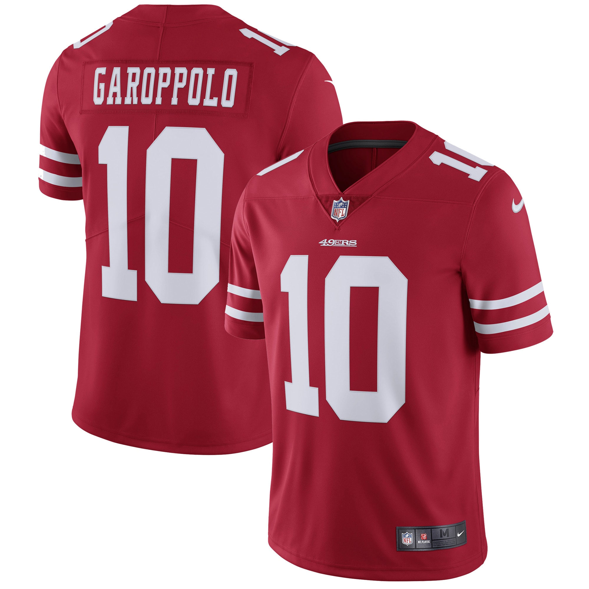 Youth NFL San Francisco 49ers #10 Jimmy Garoppolo Red Vapor Untouchable Limited Stitched Jersey