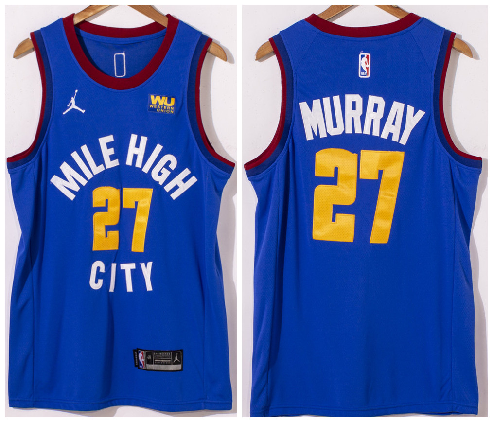 Youth Denver Nuggets #27 Jamal Murray Blue Stitched Basketball Jersey