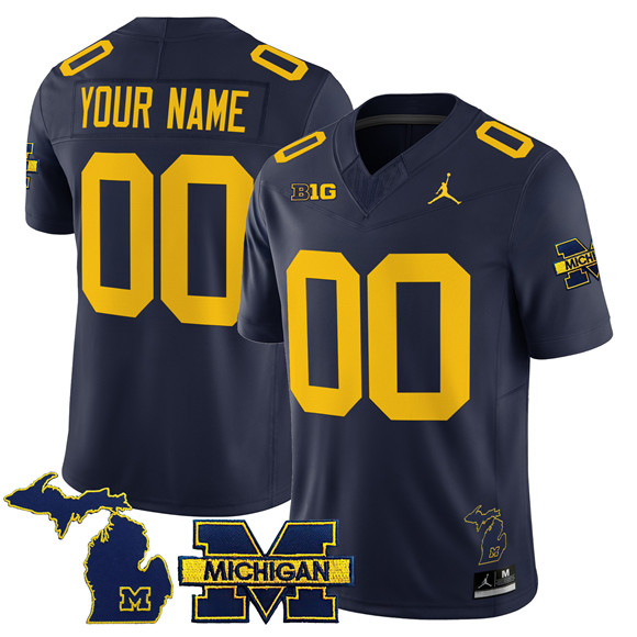 Toddler Michigan Wolverines ACTIVE PLAYER Custom Navy F.U.S.E. 2025 Vapor Limited Stitched Football Jersey