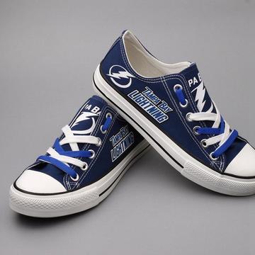 Women's and Youth Tampa Bay Lightning Repeat Print Low Top Sneakers 001