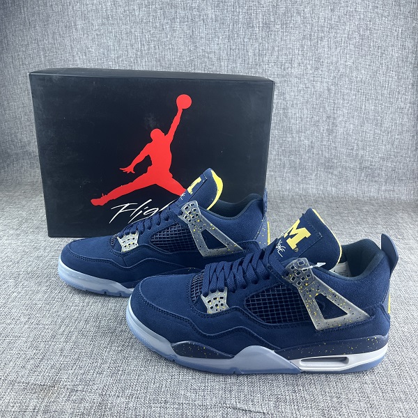Men's Running weapon Air Jordan 4 Navy Shoes 0160
