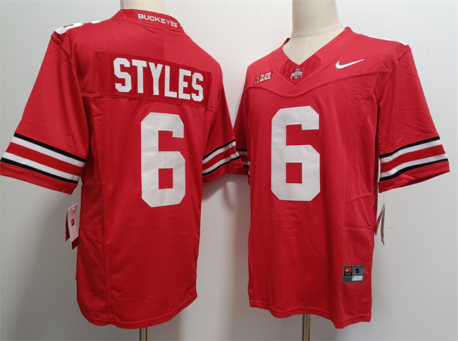 Men's Ohio State Buckeyes #6 Sonny Styles Red 2023 F.U.S.E. Limited Stitched Jersey