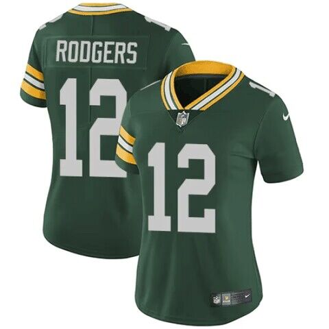 Women's Green Bay Packers #12 Aaron Rodgers Green Vapor Untouchable Limited Stitched Jersey(Run Small)