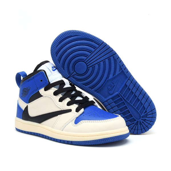 Youth Running Weapon Air Jordan 1 Blue/White Shoes 1007