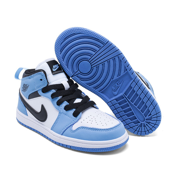Youth Running Weapon Air Jordan 1 Blue/White Shoes 10017