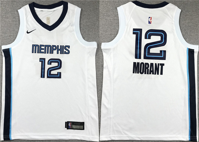 Youth Memphis Grizzlies #12 Ja Morant White Stitched Basketball Jersey