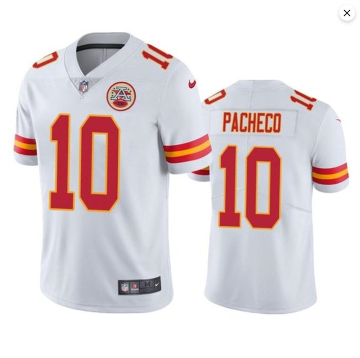 Youth Kansas City Chiefs #10 Isiah Pacheco White Vapor Untouchable Limited Stitched Jersey
