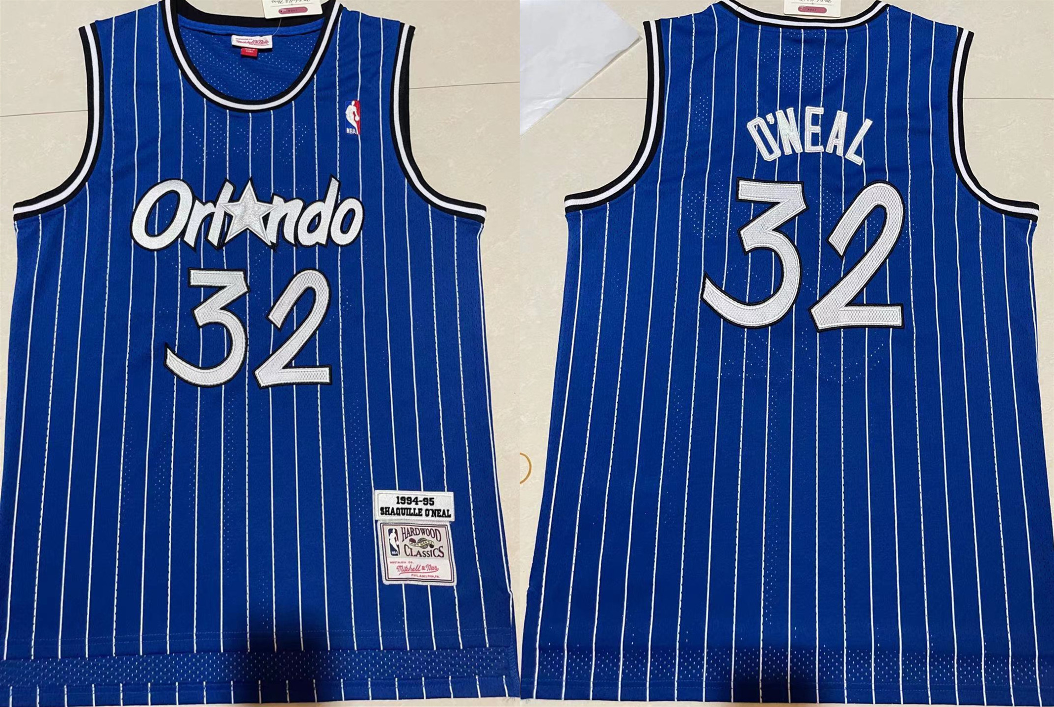 Men's Orlando Magic #32 Shaquille O'Neal Blue Stitched Jersey