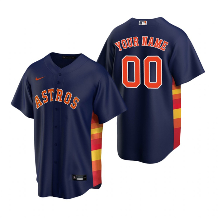 Youth Houston Astros Active Player Custom Navy Cool Base Stitched Jersey