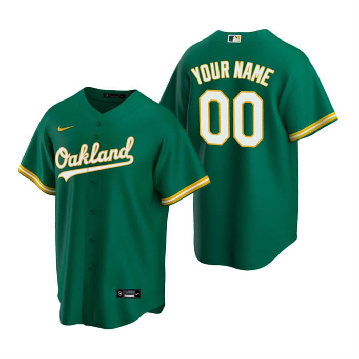 Youth Oakland Athletics Active Player Custom Green Cool Base Stitched Baseball Jersey