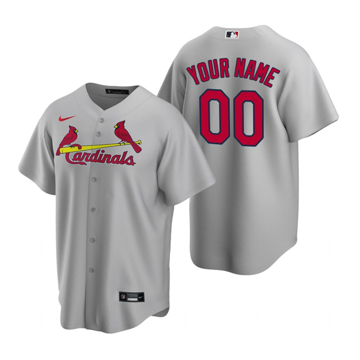 Youth St. Louis Cardinals Active Player Custom Grey Cool Base Stitched Baseball Jersey