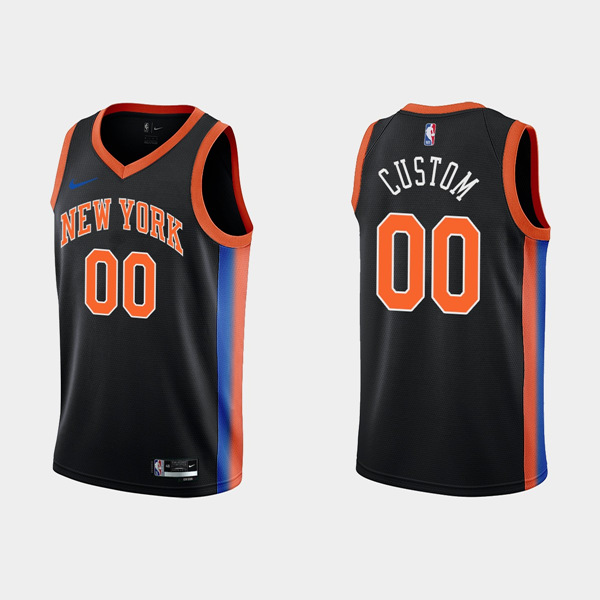 Men's New York Knicks Active Player 2022/2023 Black City Edition Custom Stitched NBA Jersey