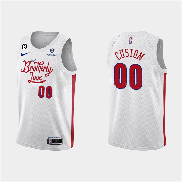 Youth Philadelphia 76ers Active Player Custom White City Edition Swingman Stitched Jersey