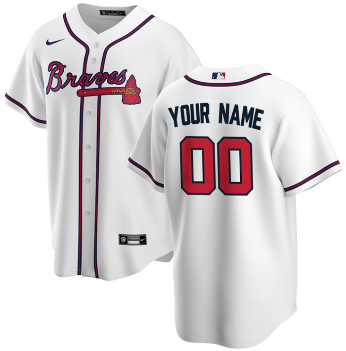 Youth Atlanta Braves Active Player Custom White Cool Base Stitched Baseball Jersey