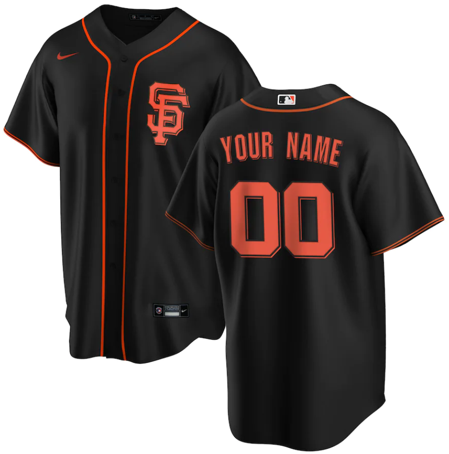 Youth San Francisco Giants Active Player Custom Black Cool Base Stitched Baseball Jersey