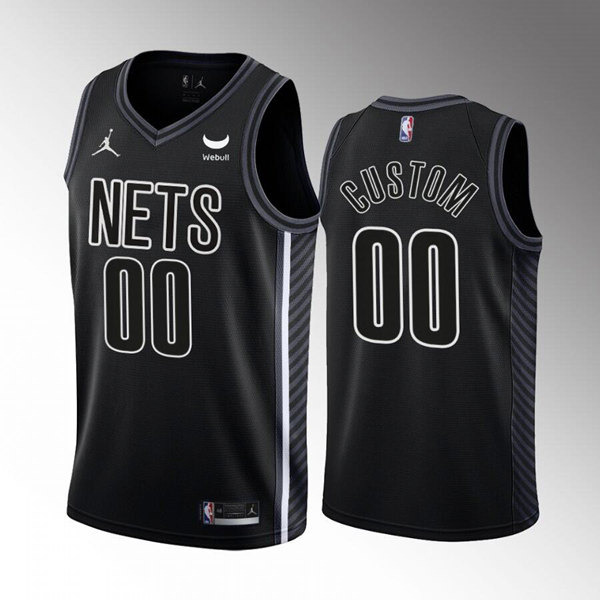Youth Brooklyn Nets Active Player Custom Black 2022/2023 Statement Edition Stitched Jersey