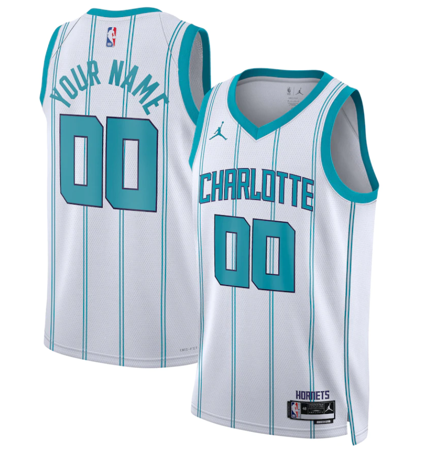 Youth Charlotte Hornets Active Player Custom White Stitched Jersey