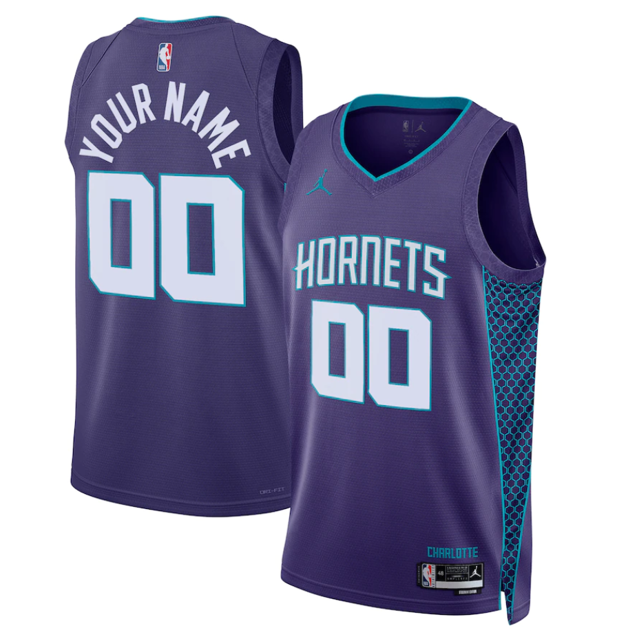 Youth Charlotte Hornets Active Player Custom Purple Stitched Jersey