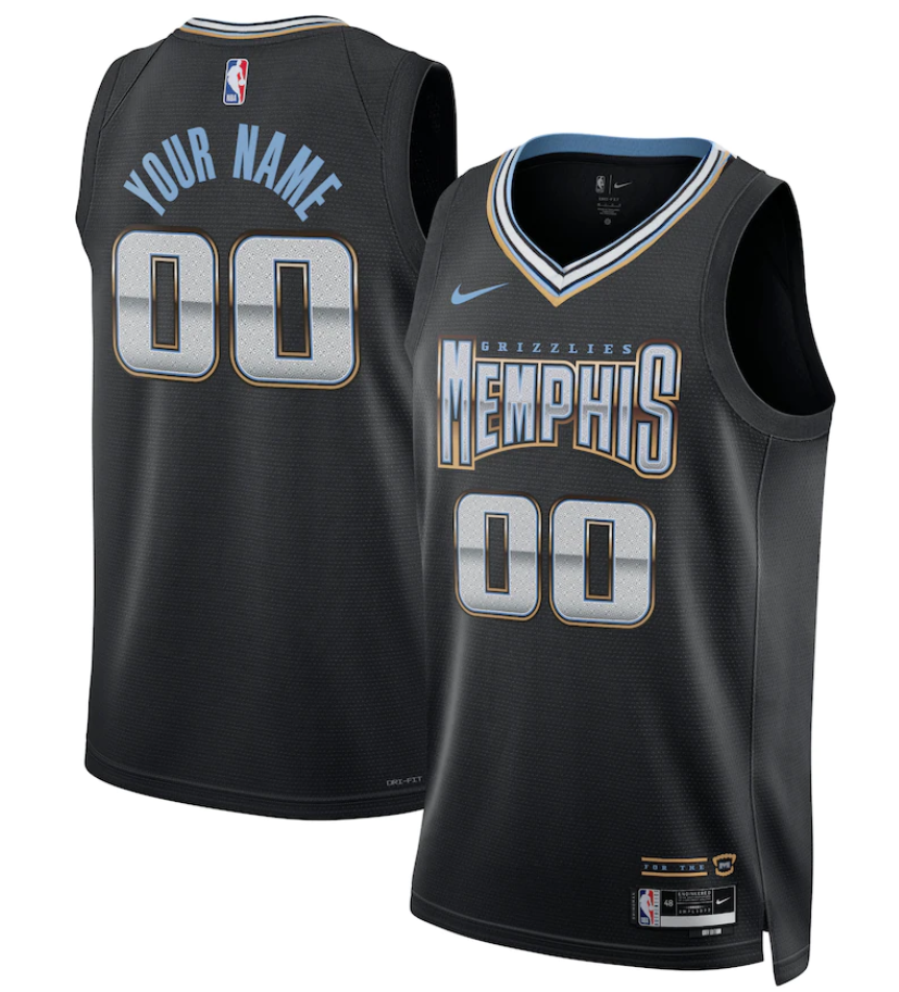 Youth Memphis Grizzlies Active Player Custom Black 2022/2023 City Edition Stitched Jersey