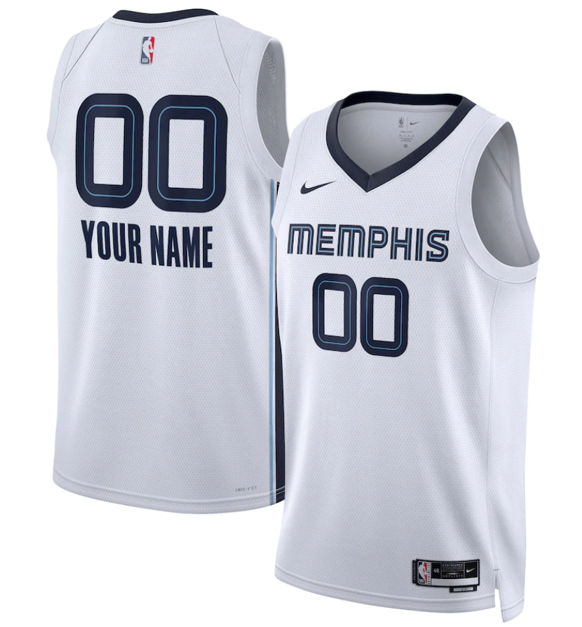 Youth Memphis Grizzlies Active Player Custom White Stitched Jersey