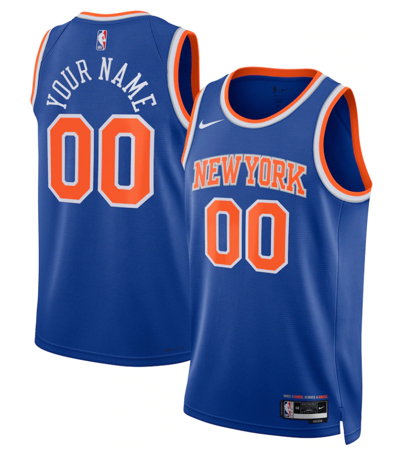 Youth New Yok Knicks Active Player Custom Blue Stitched Jersey