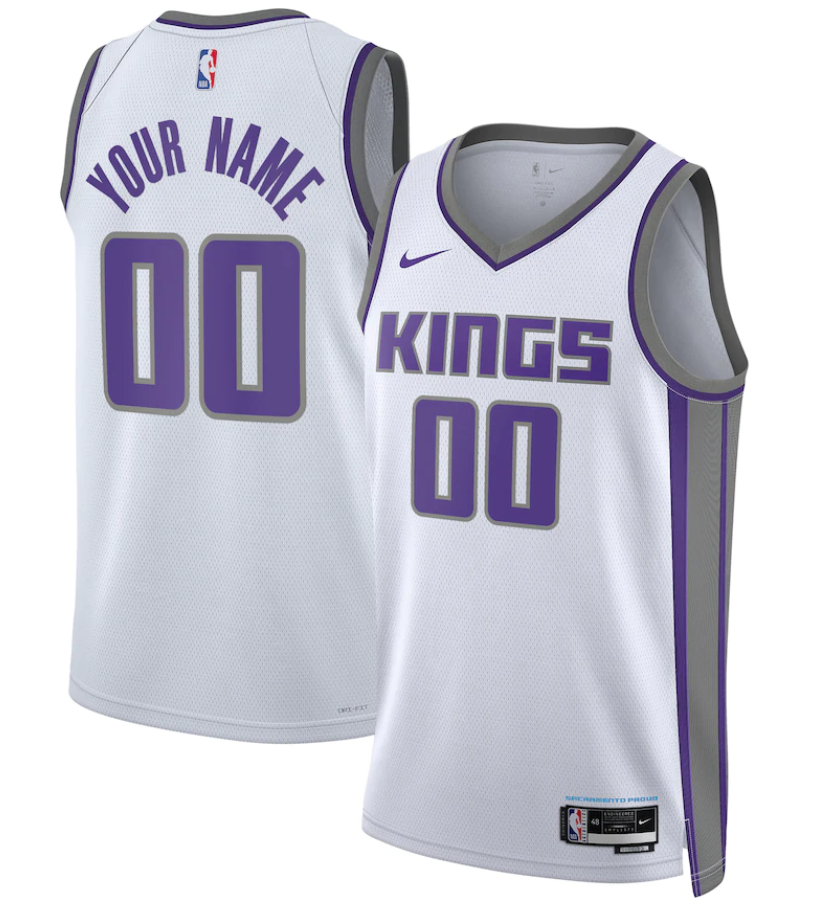 Youth Sacramento Kings Active Player Custom White Stitched Jersey