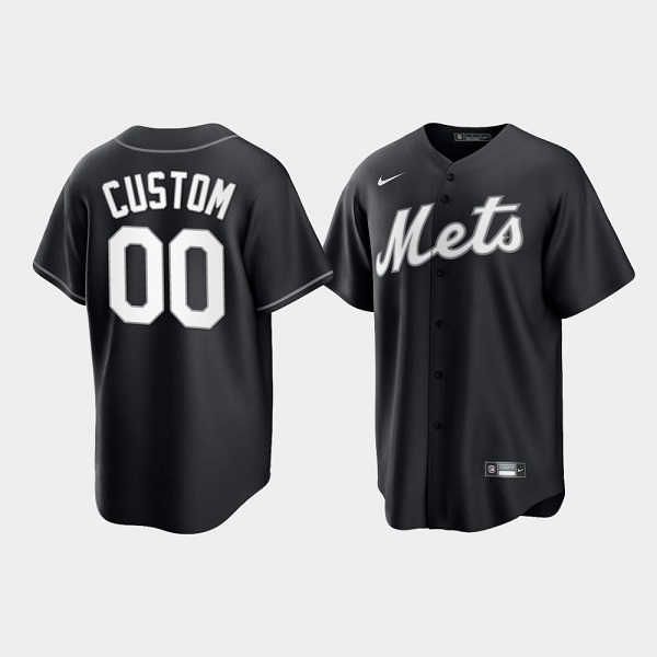 Youth New York Mets Active Player Custom Black Cool Base Stitched Baseball Jersey