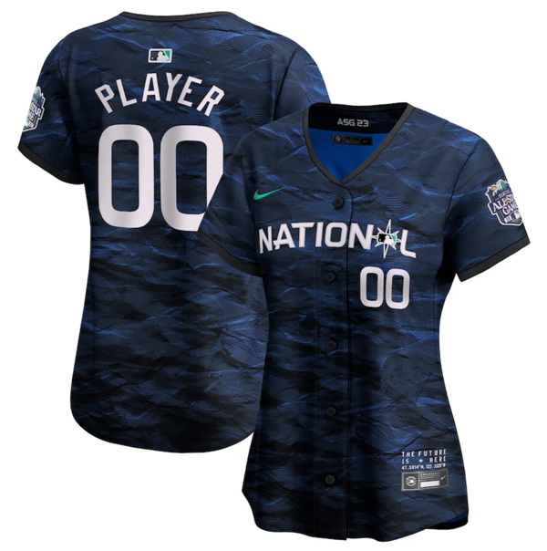 Women's Active Player Custom 2023 All-star Royal Stitched Baseball Jersey(Run Small)