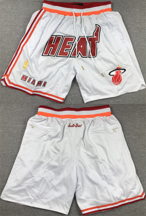 Men's Miami Heat White Shorts (Run Small)