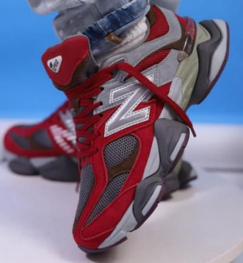 Women's 9060 'Red-Gray' Shoes 054