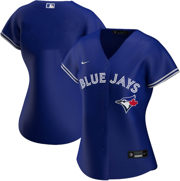 Women's Toronto Blue Jays Blank Blue Stitched Baseball Jersey(Run Small)
