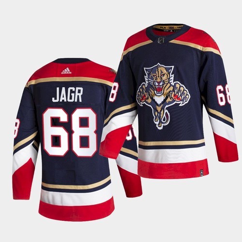Men's Black Florida Panthers #68 Jaromir Jagr 2020-21 Reverse Retro Stitched NHL Jersey