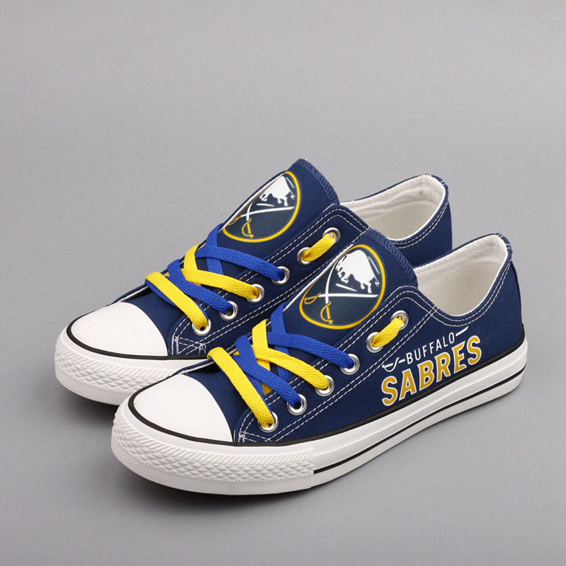 Women's and Youth NHL Buffalo Sabres Repeat Print Low Top Sneakers 002