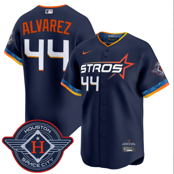 Men's Houston Astros #44 Yordan Alvarez Navy 2025 City Connect Limited Stitched Baseball Jersey
