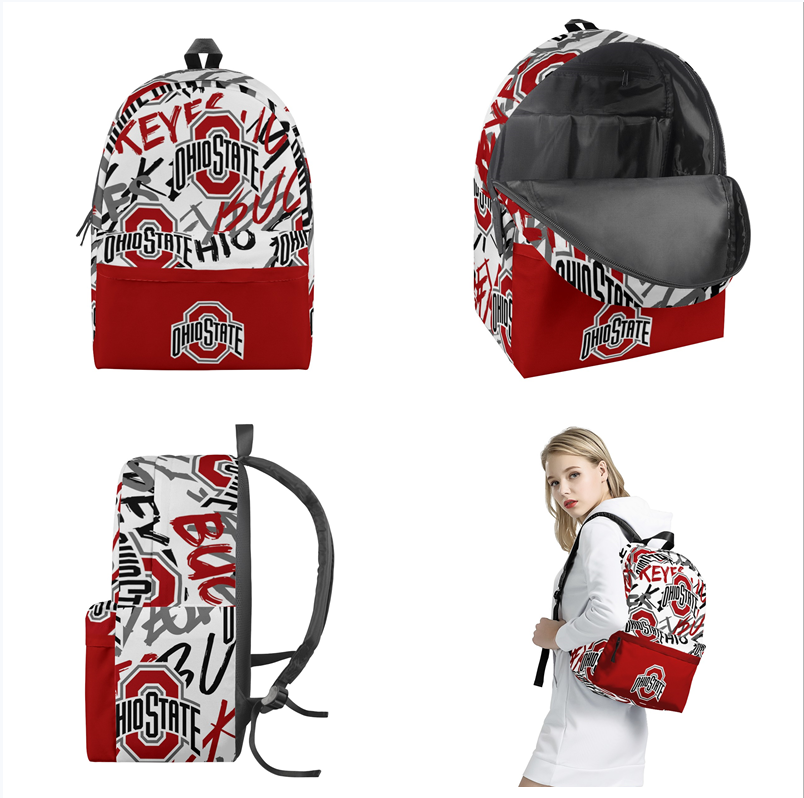 Ohio State Buckeyes All Over Print Polyester Backpack 001