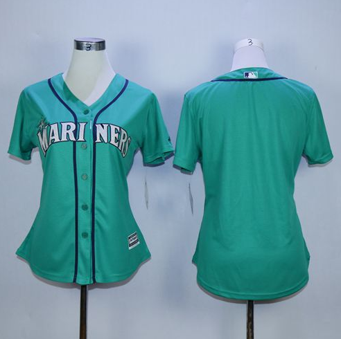 Women's Seattle Mariners Active Player Custom Aqua Stitched Baseball Jersey(Run Small)