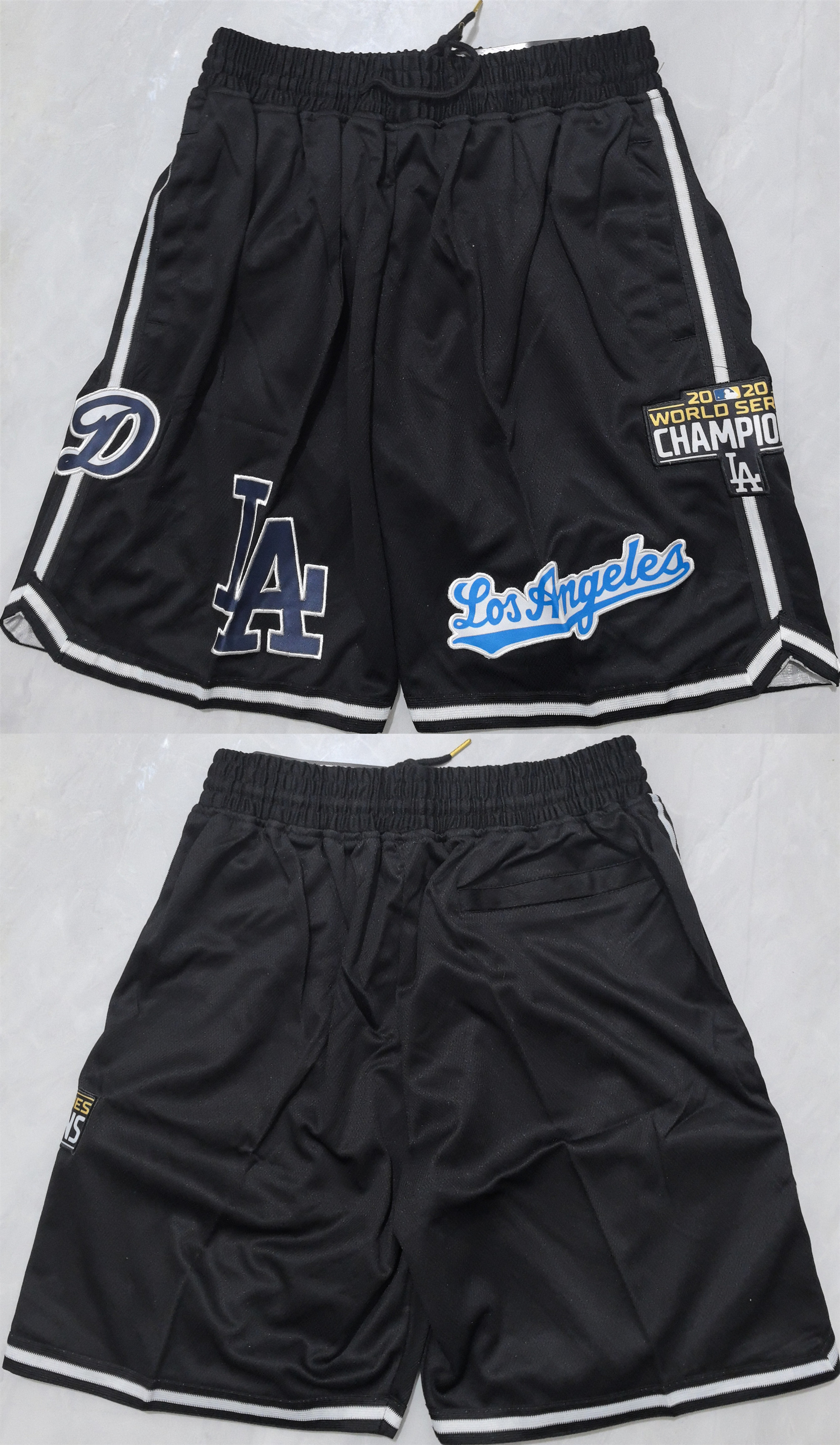 Men's Los Angeles Dodgers Black Shorts (Run Small)001 Men's Los Angeles Dodgers Black Shorts (Run Small)001