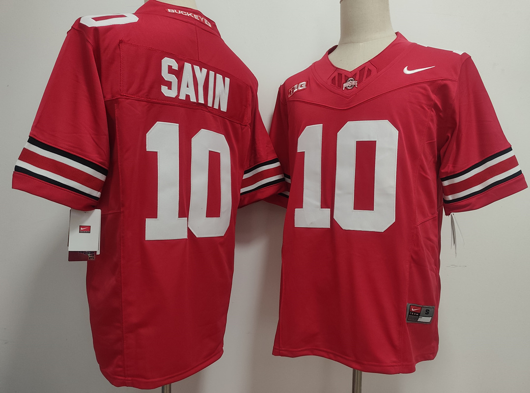 Men's Ohio State Buckeyes #10 Julian Sayin Red 2025 F.U.S.E. Limited Stitched Jersey Men's Ohio State Buckeyes #10 Julian Sayin Red 2025 F.U.S.E. Limited Stitched Jersey