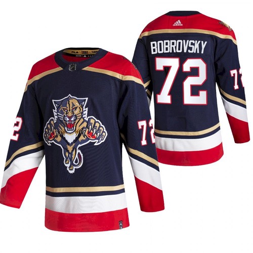Men's Black Florida Panthers #72 Sergei Bobrovsky 2020-21 Reverse Retro Stitched NHL Jersey