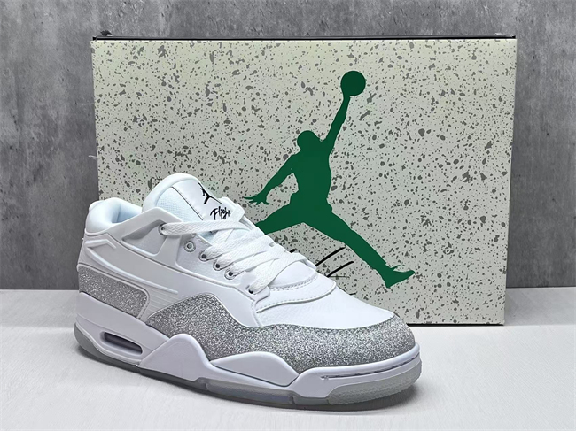 Men's Hot Sale Running weapon Air Jordan 4 White/Gray Shoes 0225