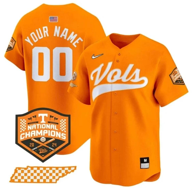 Men's Tennessee Volunteers Active Player Custom Orange 2024 Champions Vapor Limited Stitched Jersey Men's Tennessee Volunteers Active Player Custom Orange 2024 Champions Vapor Limited Stitched Jersey