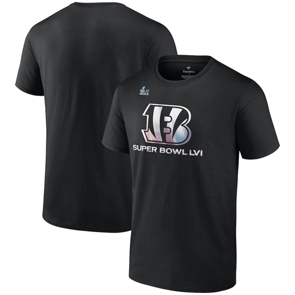 Men's Cincinnati Bengals 2022 Black Super Bowl LVI Champions T-Shirt