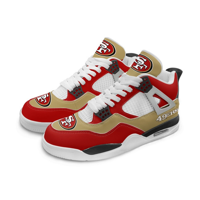 Women's San Francisco 49ers Running weapon Air Jordan 4 Shoes 0001