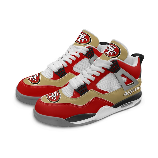 Men's San Francisco 49ers Running weapon Air Jordan 4 Shoes 002