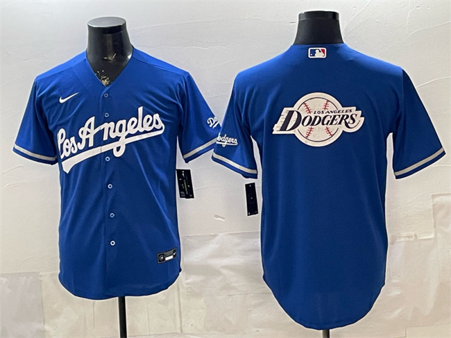 Men's Los Angeles Dodgers Team Big Logo Royal Alternate Stadium Stitched Baseball Jersey Men's Los Angeles Dodgers Team Big Logo Royal Alternate Stadium Stitched Baseball Jersey
